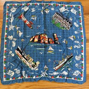 Vintage German Maritime Souvenir Scarf